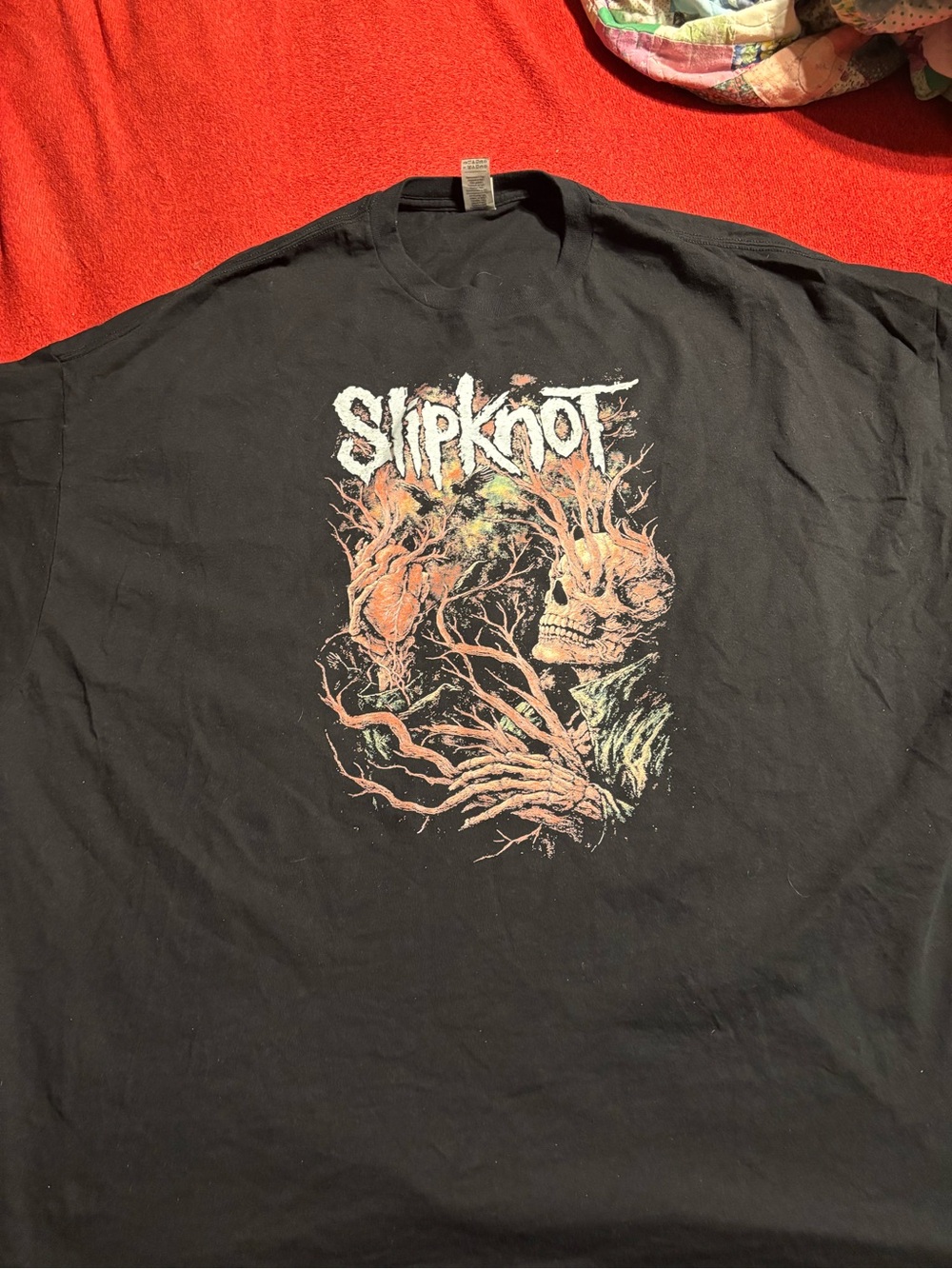 SlipKnot Skull with Roots Black Graphic Band T-Shirt size 5X like new